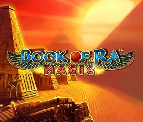 Book of Ra Magic online game logo by Greentube on spinariumcasino.be