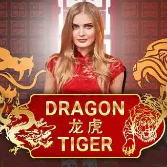 Dragon Tiger slot logo by Evolution at Spinarium