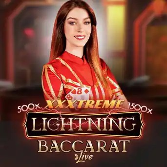 Official Live Dealer logo: Lightning Baccarat by Evolution at Spinarium